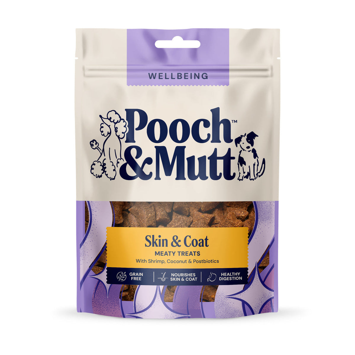 Pooch and Mutt Shrimp and Coconut Skin And Coat Treats 120g - Case of 7