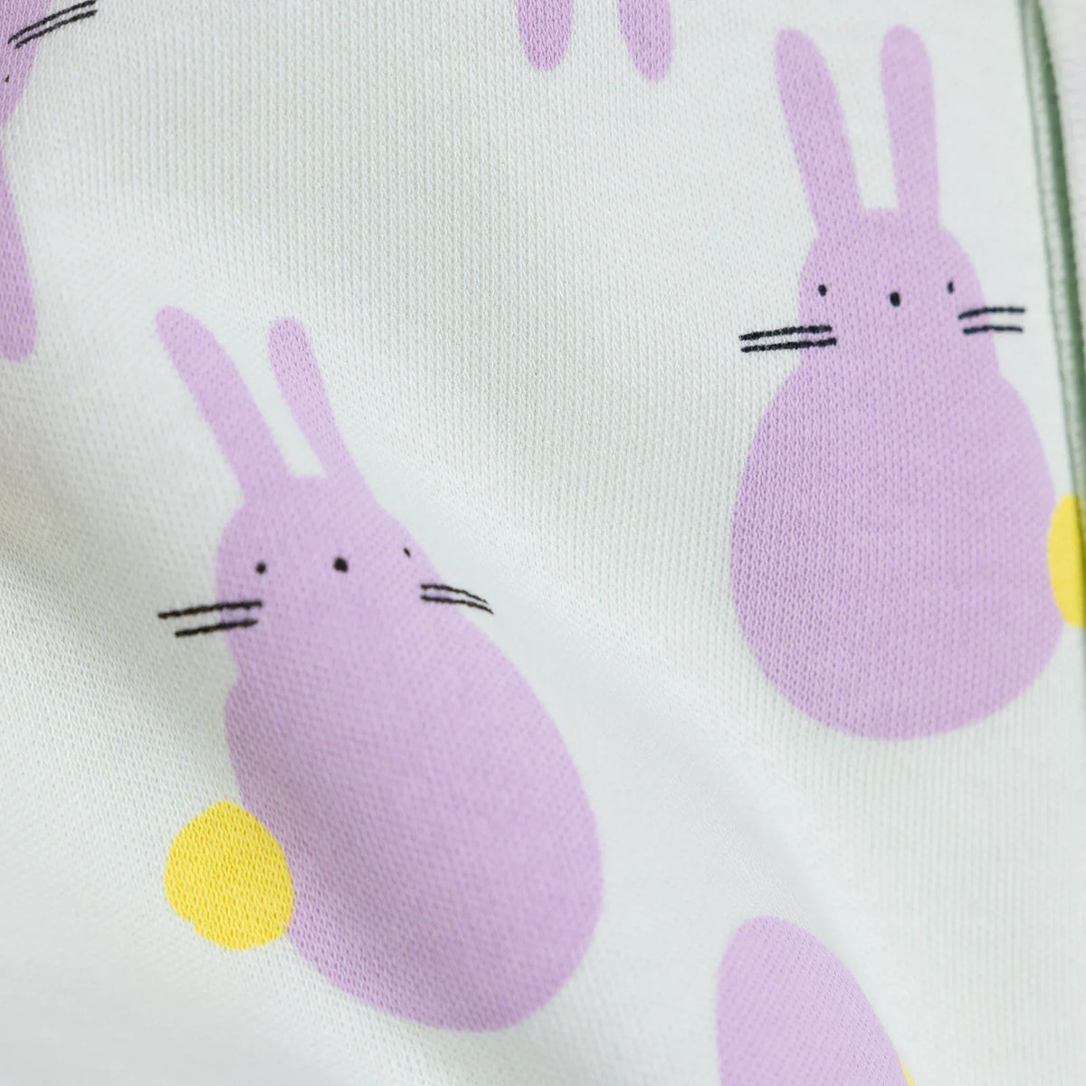 HelloBaby Bunny Print Baby Bodysuit, Hat & Footed Sleepsuit Set (Newborn to 6 Months)