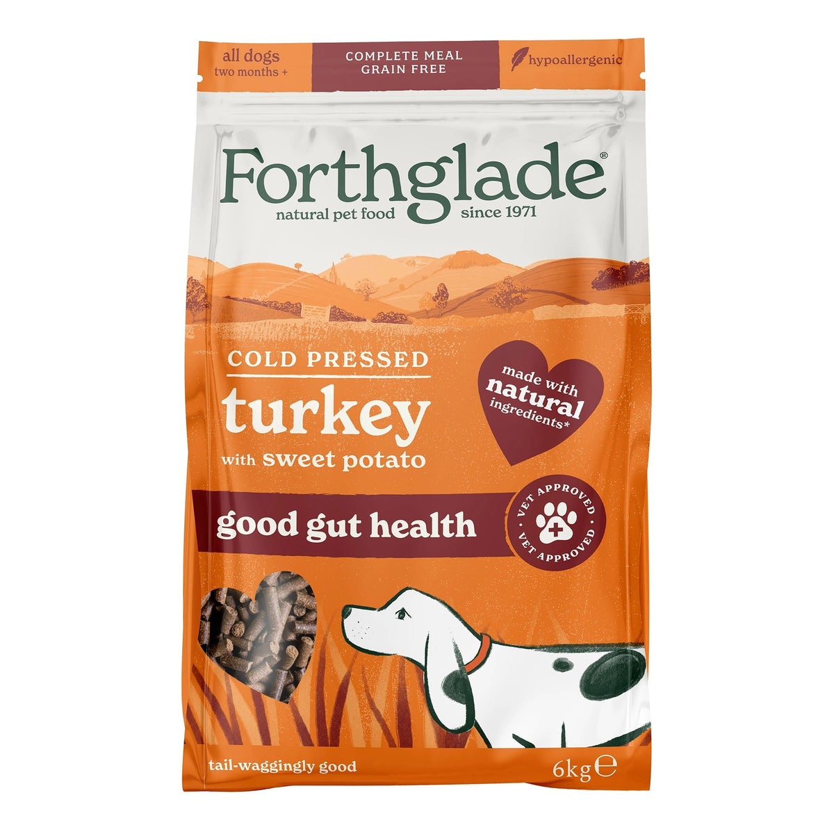 Forthglade Dog Adult Grain Free Cold Pressed Turkey 6kg