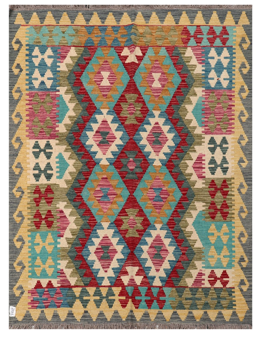 Maimana Afghanistan Kilim Rug - 194 x148 cm