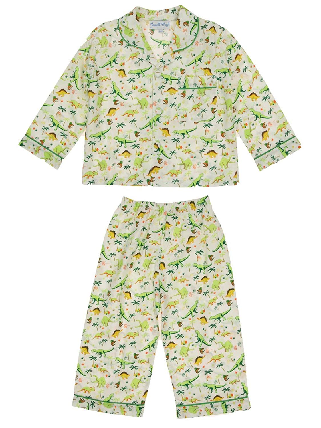 Powell Craft Boys Pyjamas - Dinosaur design 6-7yrs