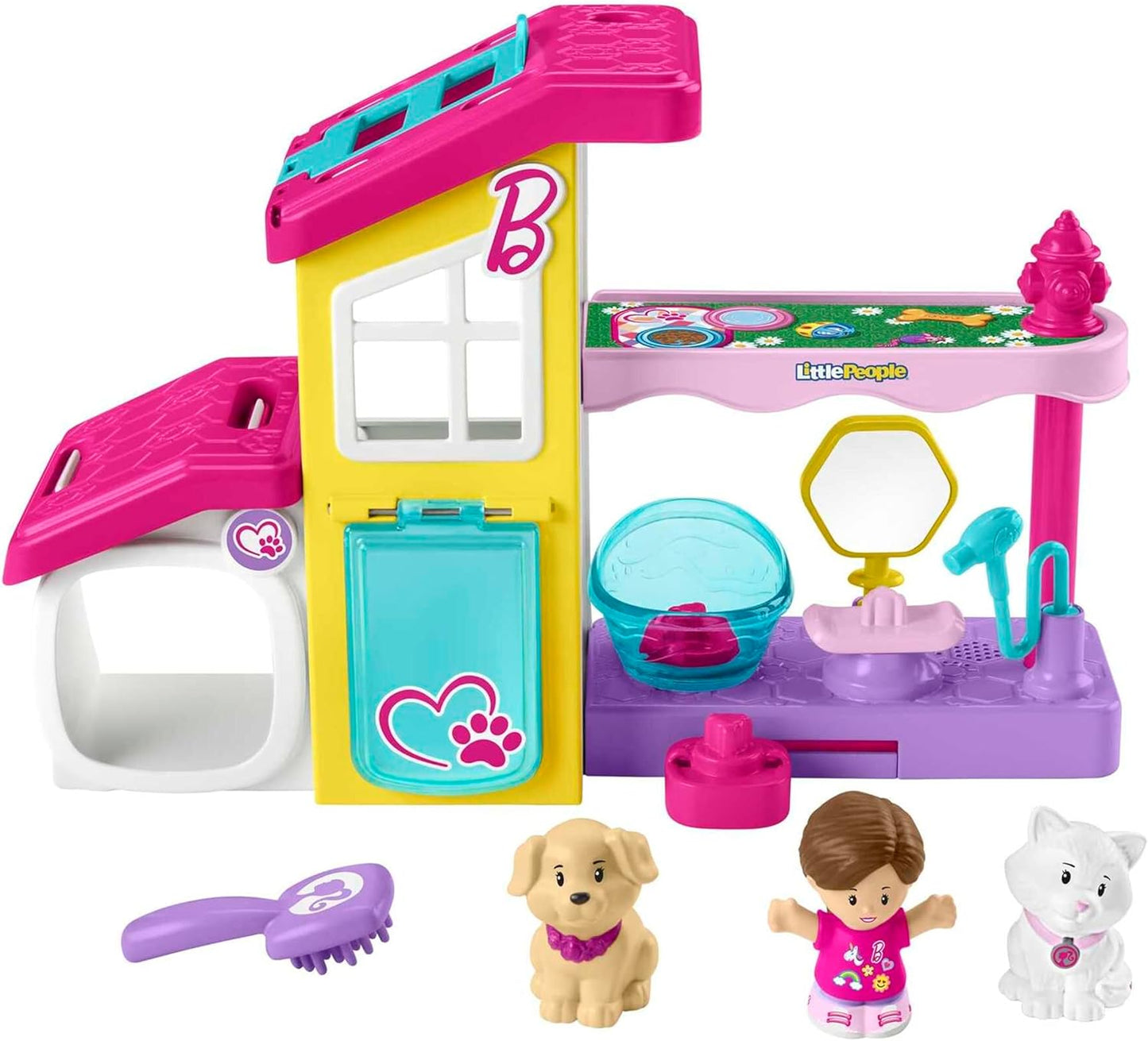 Fisher-Price Little People Barbie Toddler Toy, Used- very good, missing 1 dog & Barbie figure, no original box