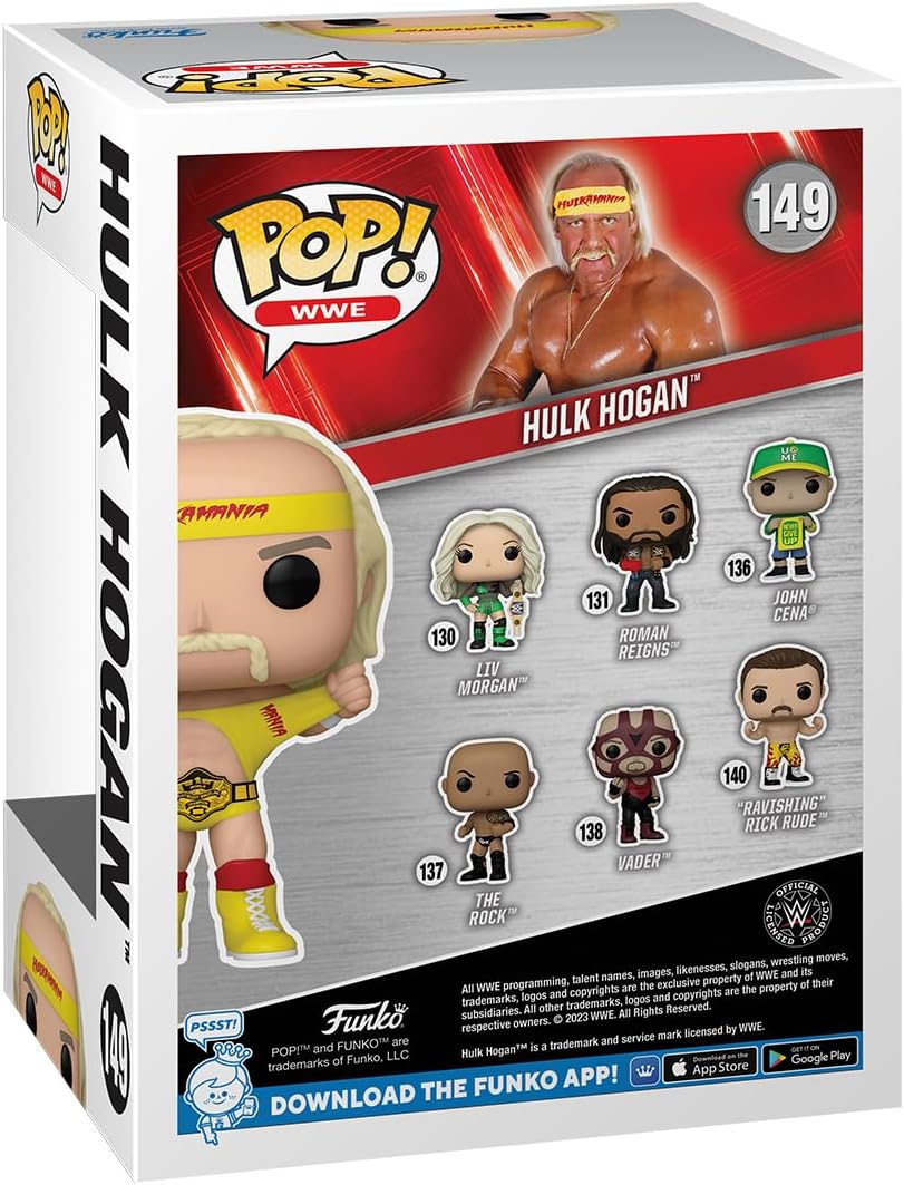 Funko Pop! WWE: Hulk Hogan hulkamania With Belt