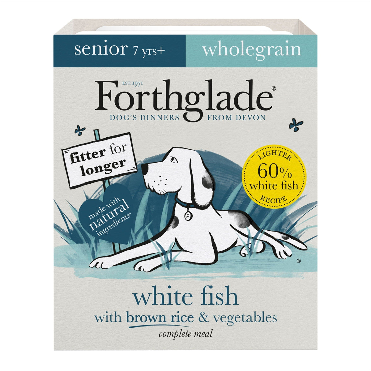 Forthglade Wholegrain WhiteFish Brown Rice and Vegetables Complete Senior 395g - Case of 18