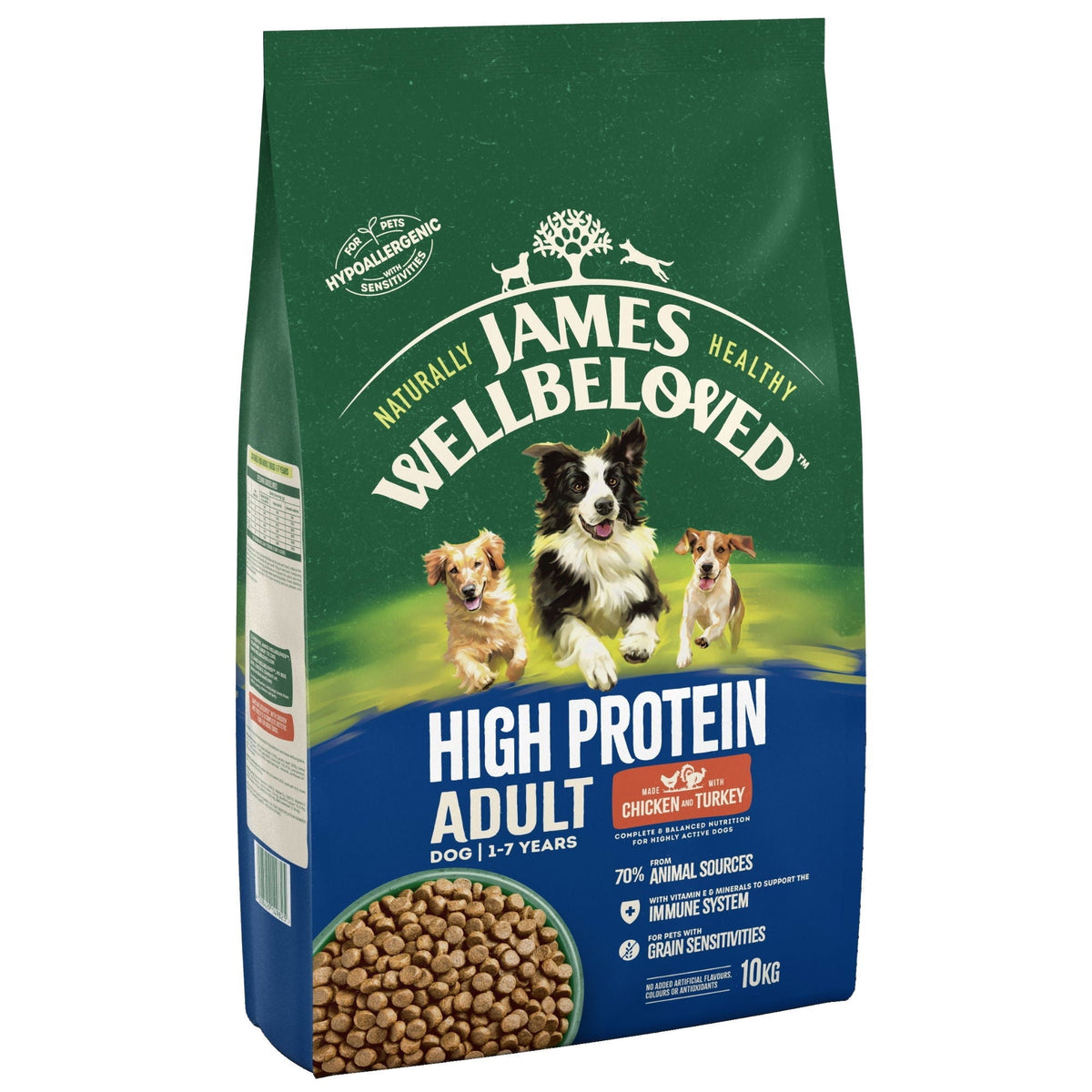 James Wellbeloved Adult High Protein Grain Free Chicken & Turkey Dry Dog Food 10kg