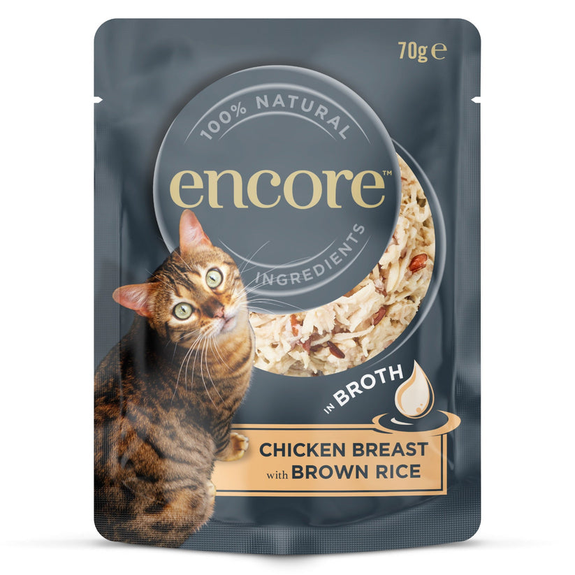 Encore Cat Pouch Chicken and Brown Rice - 70g - Case of 16