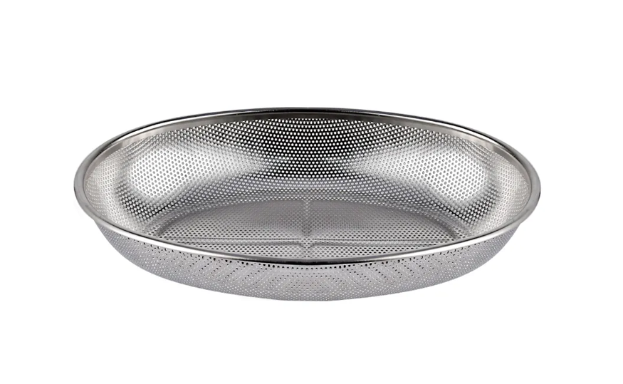 Premium Oval Metal Kitchen Strainer 31 x 22 x 55 cm