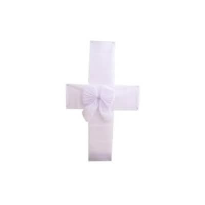 Christmas White Diamante Door Bow
