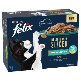 Felix Del Sliced Adult Wet Cat Ocean Selection 12 x 80g - Case of 4