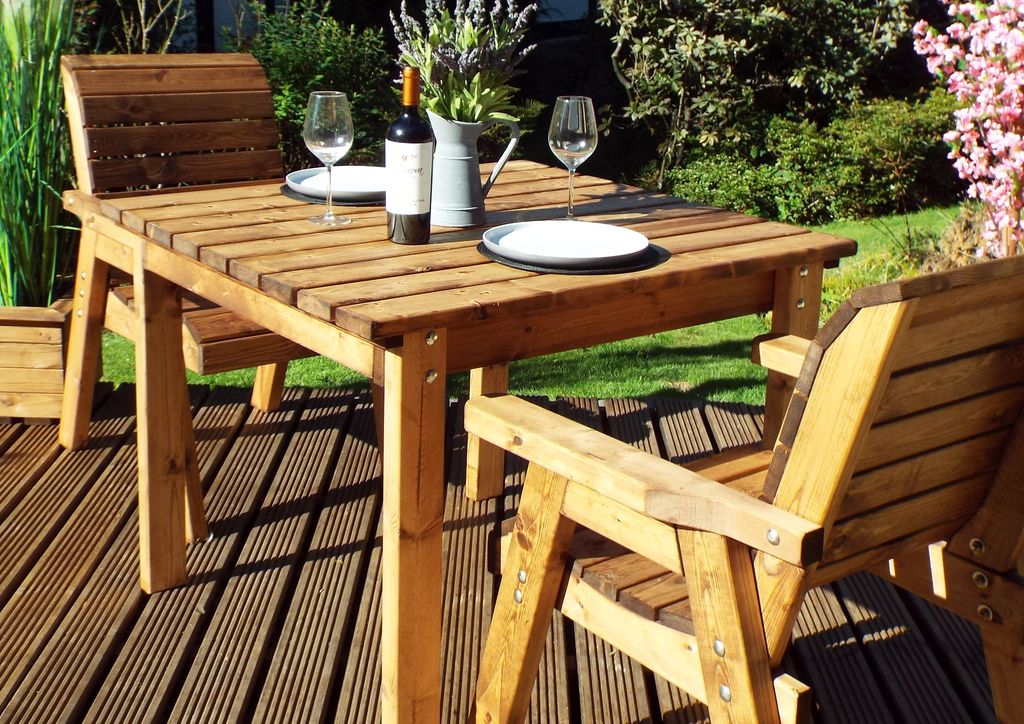 Charles Taylor Trading Two Seater Table Set With Grey Cushion Brown