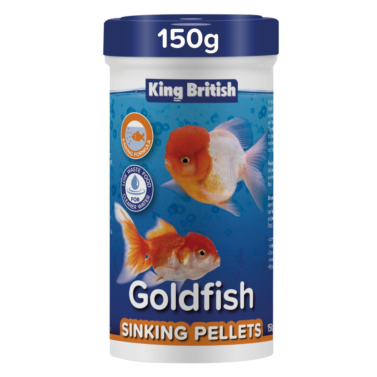 King British Goldfish Sinking Pellets 150g - Case of 6