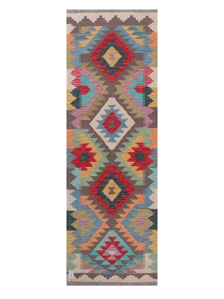 Maimana Afghanistan Kilim Runner - 245 x 81 cm