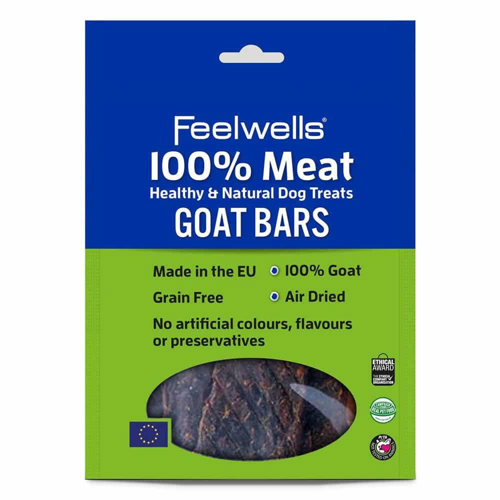 Feelwells 100% Meat Goat Bars 100g - Case of 10