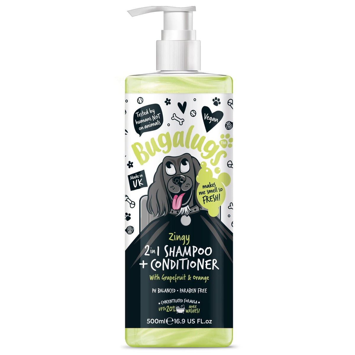 Zesty 2 in 1 Shampoo & Conditioner 500ml Bottle with Pump