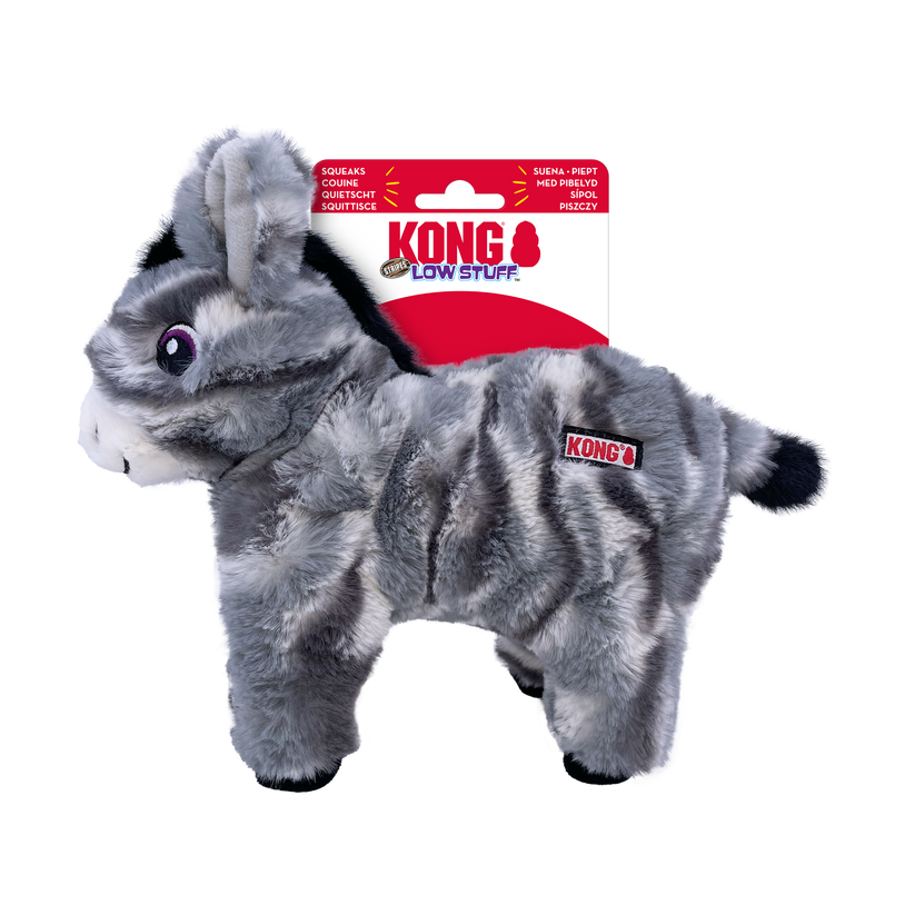 KONG Low Stuff Stripes Donkey - Case of 24