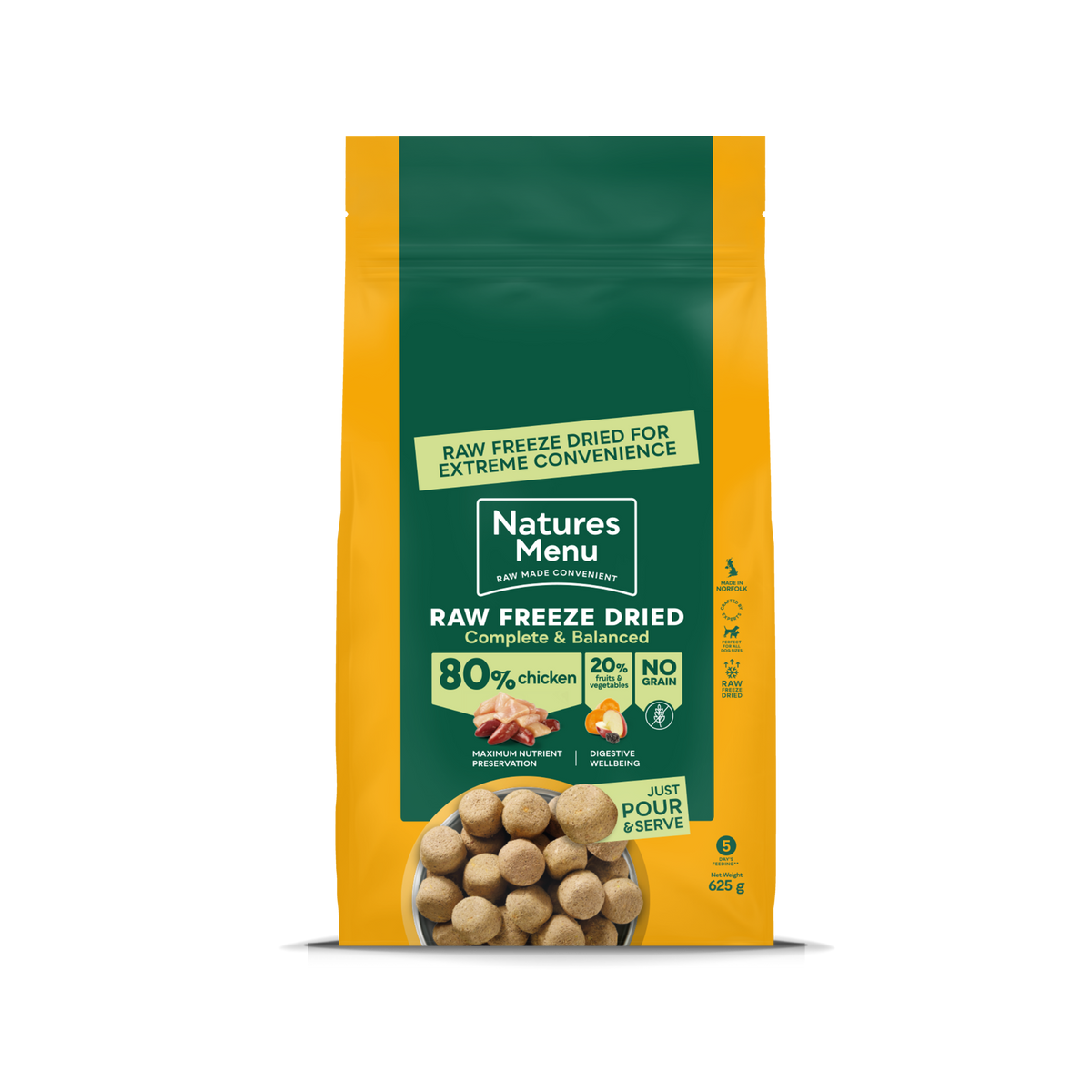 Natures Menu Complete & Balanced Nuggets Chicken 625g