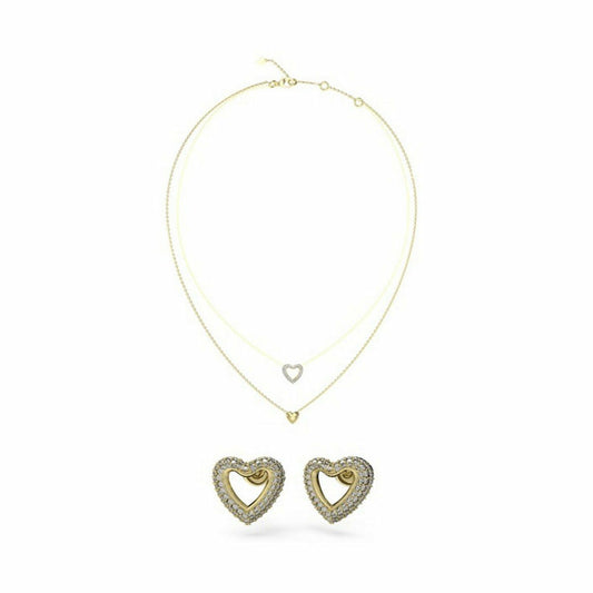 Women's necklace and matching earrings set Guess JUBS05076JWYGT-U Golden