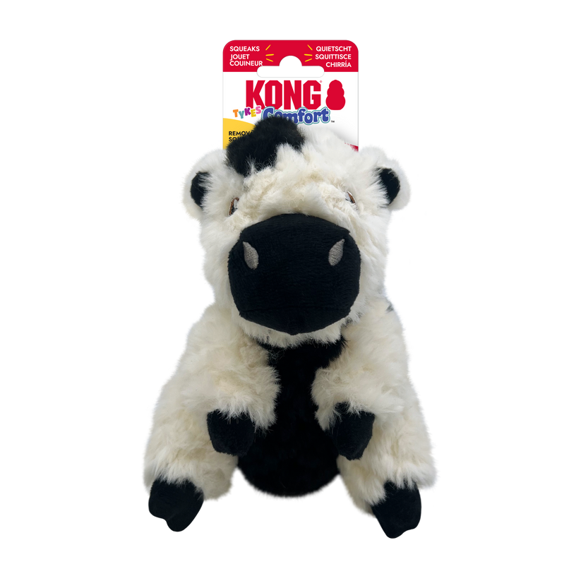 KONG Comfort Tykes Cow Dog Toy - Case of 24