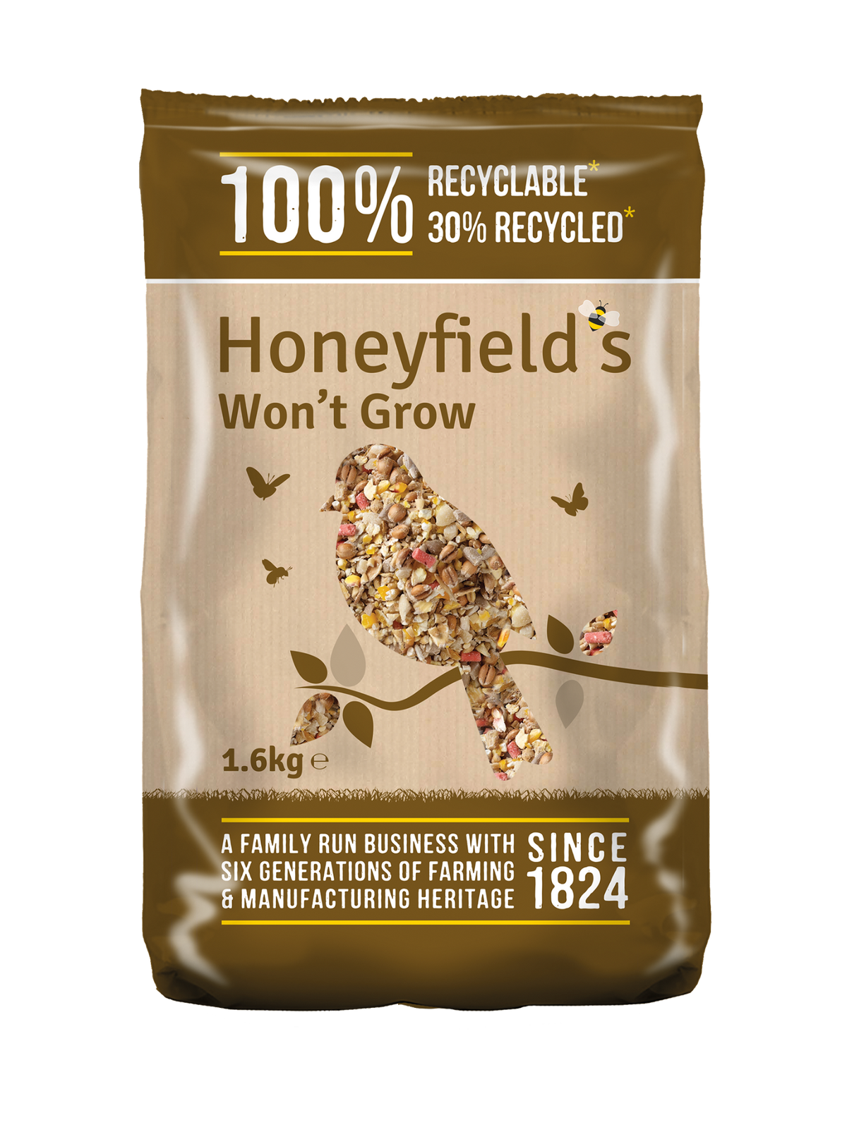 Honeyfields Wont Grow Wild Bird Food - 1.6kg
