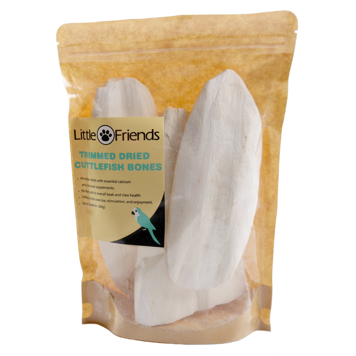Little Friends Trimmed Dried Cuttlefish Bone 3pcs (205g)