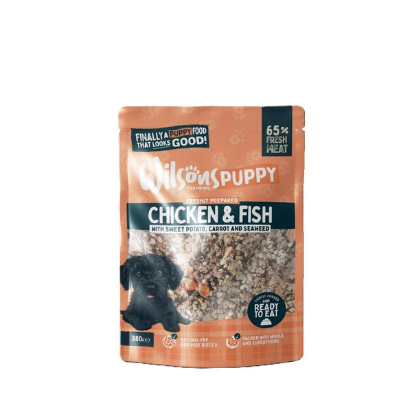 Wilsons Fresh Puppy Chicken and Fish Wet Pouch 380g