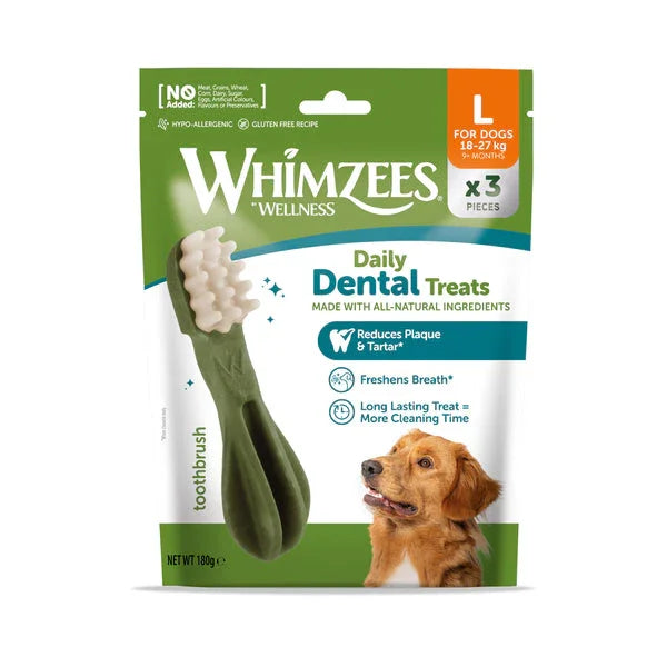 Whimzees Trial Pack Toothbrush Large 3 Pieces - Case of 5