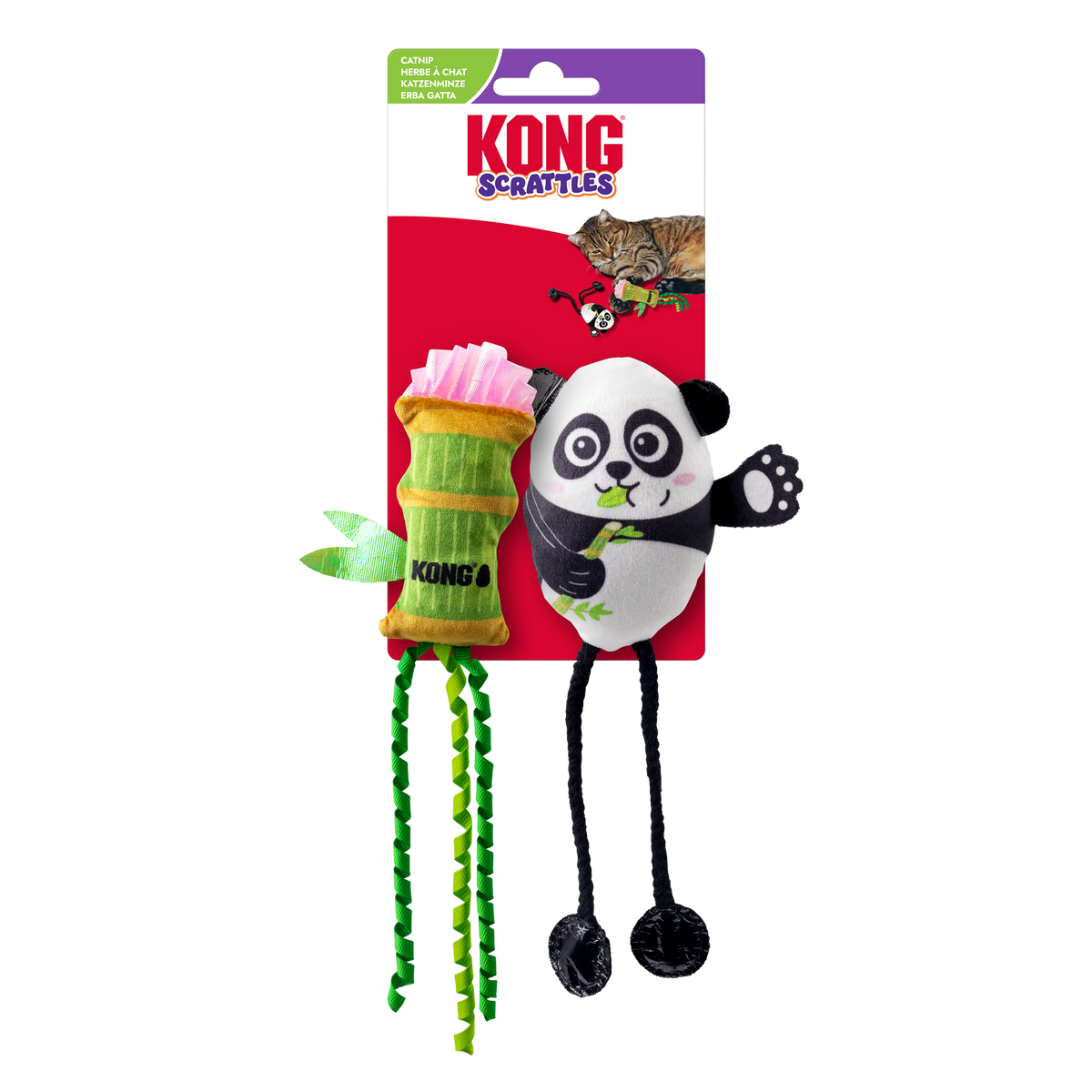 KONG Scrattles Panda 2-pk