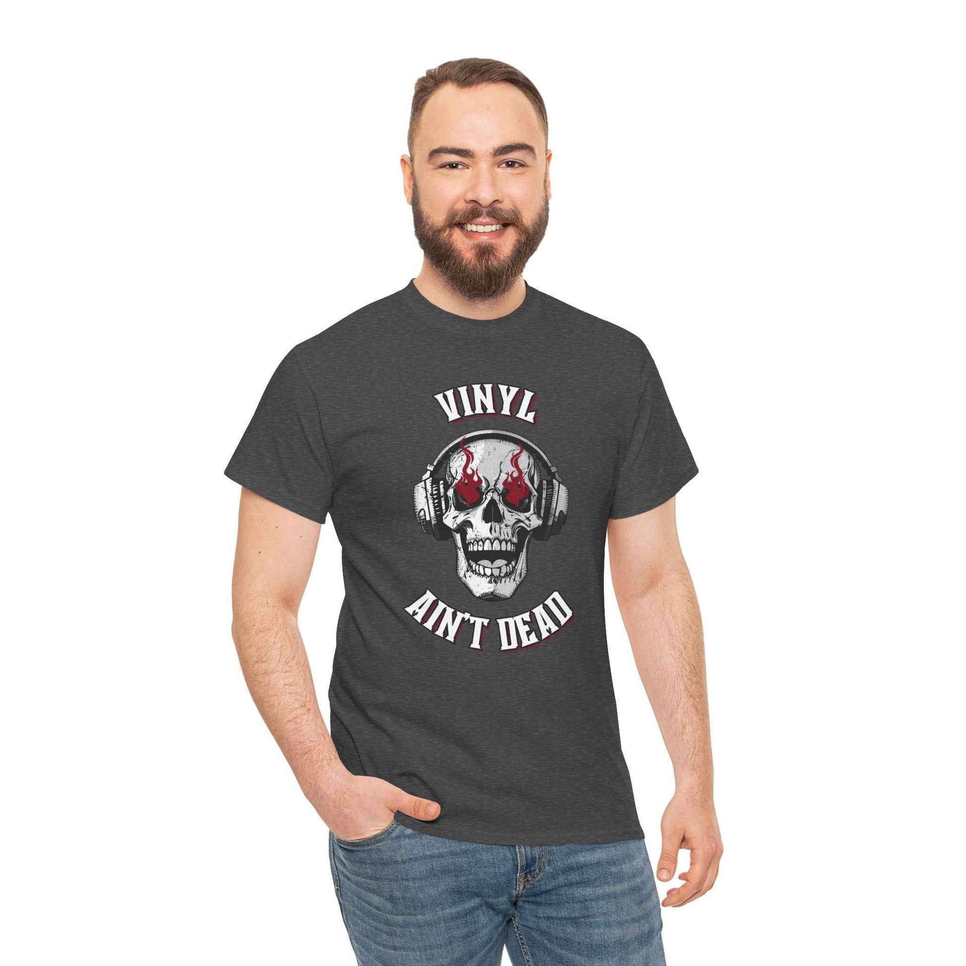 'Vinyl Ain't Dead' Skull Men's T-Shirt