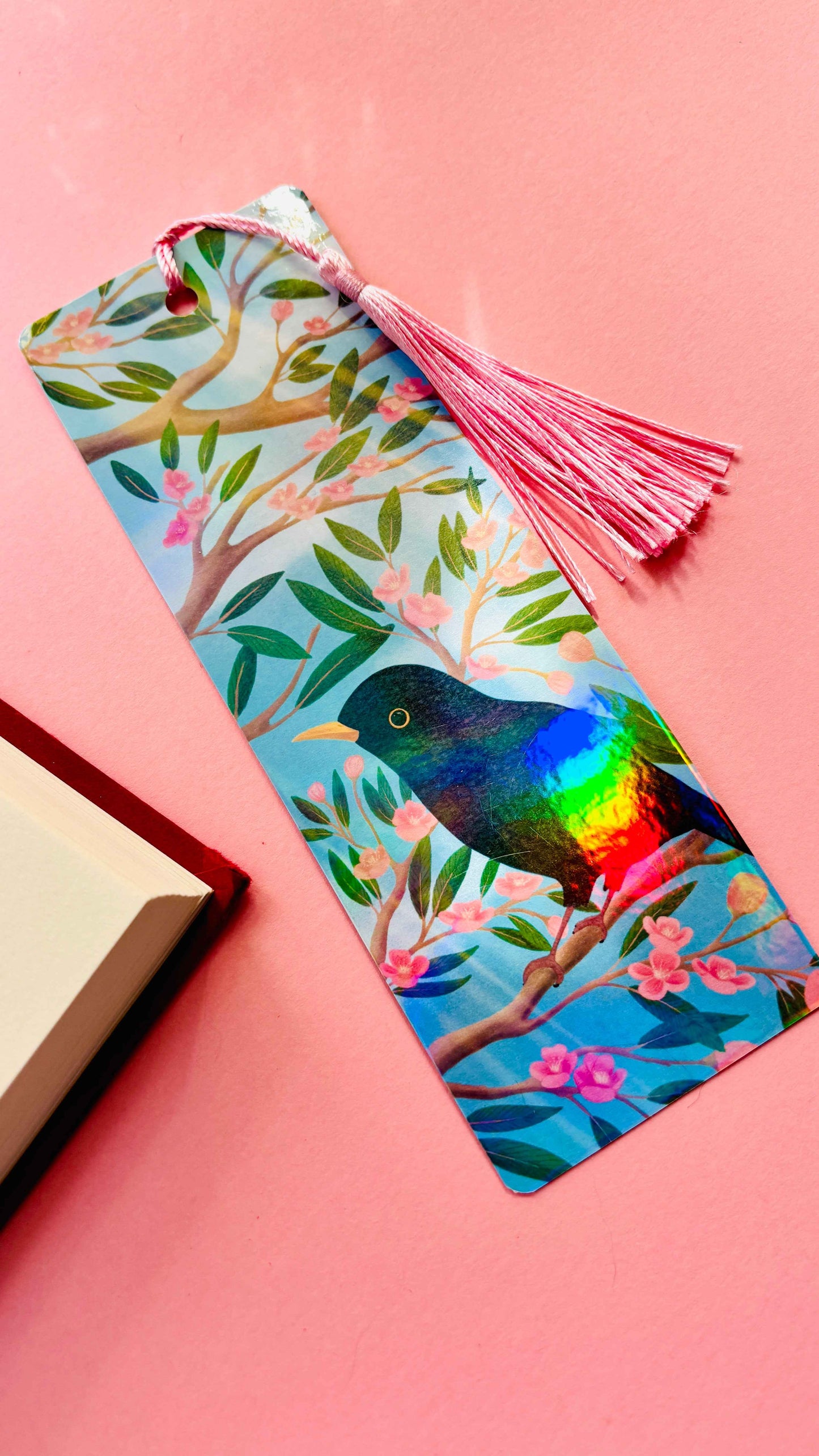 Blackbird Handmade Holographic Bookmark
