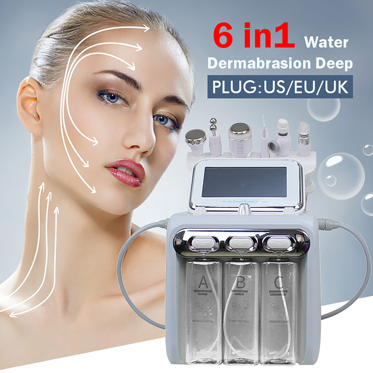 6 In1 Hydra Water Dermabrasion Skin Cleansing Hydro Dermabrasion Facial Machine