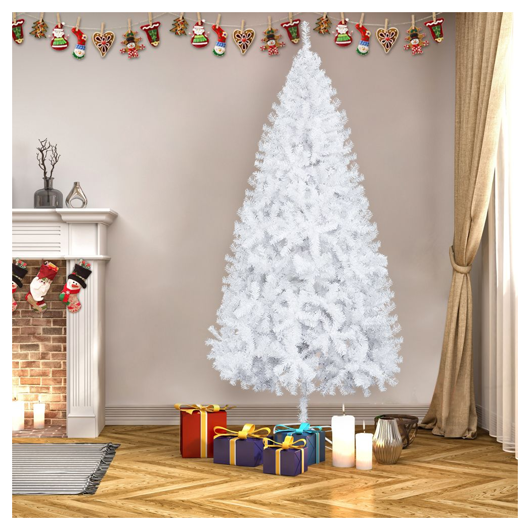 7FT Iron Leg White Christmas Tree with 950 Branches