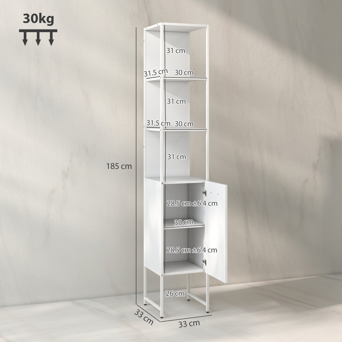 Bathroom Storage Cabinet-White