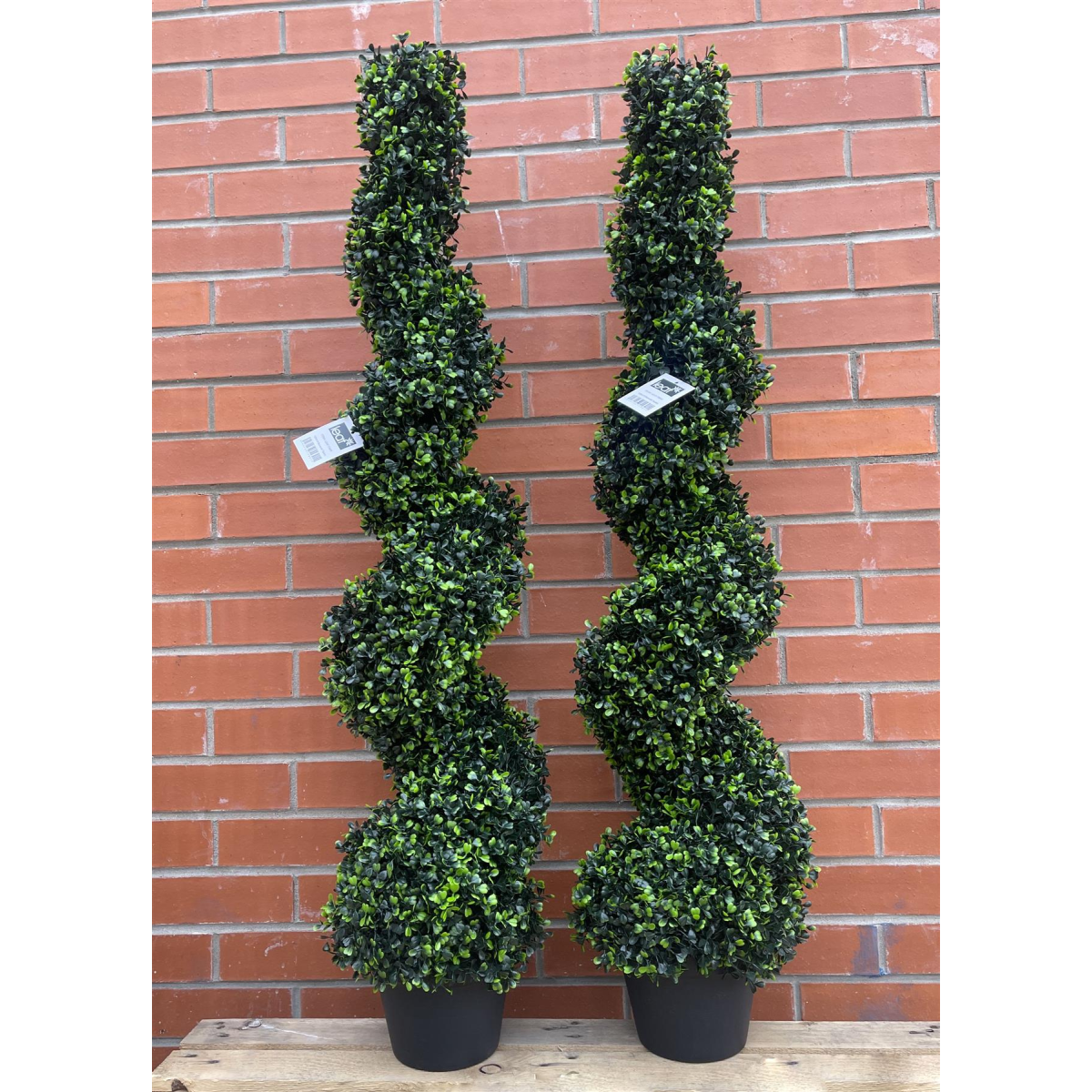120cm Artificial Natural Boxwood Spiral Topiary