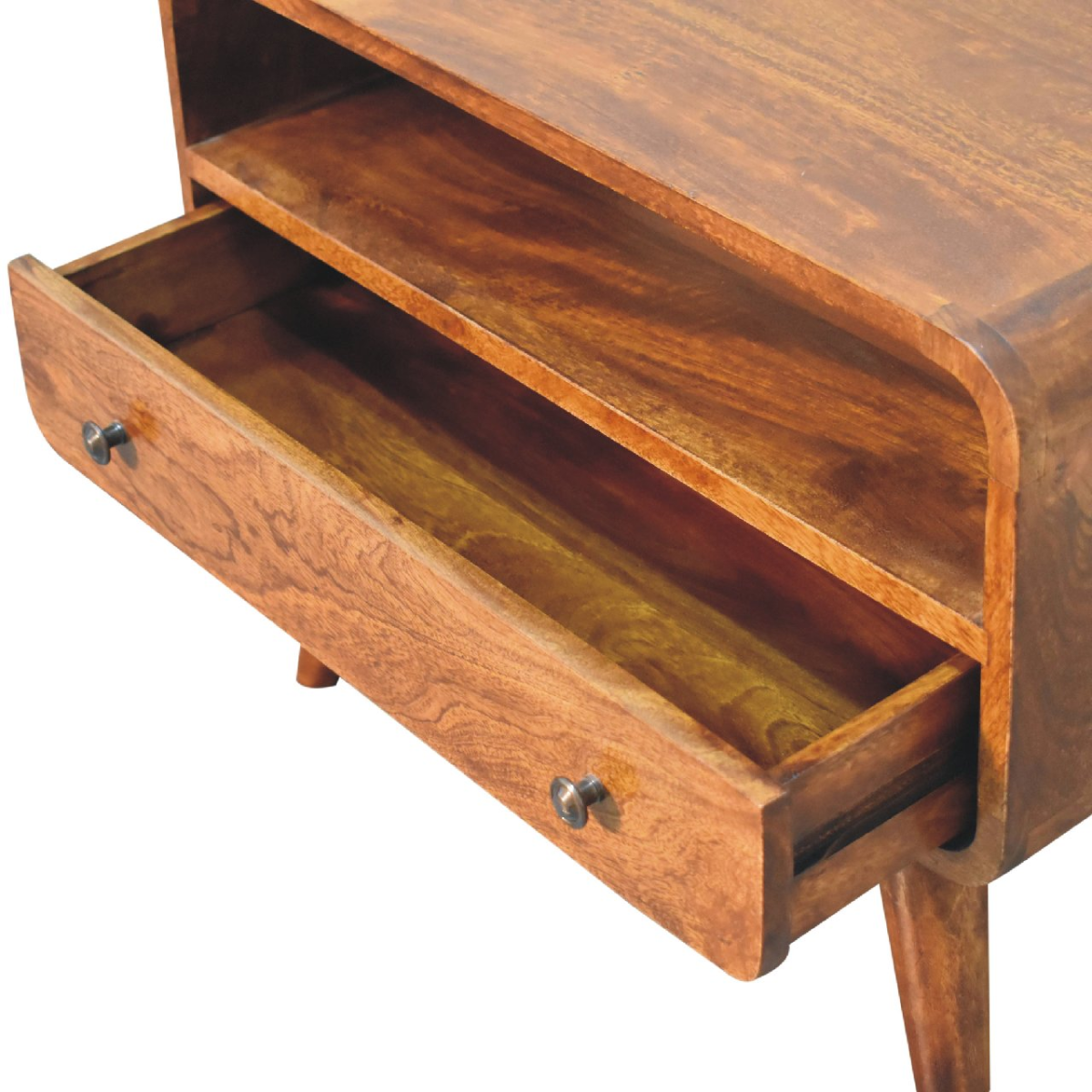 Artisan Furniture Solid Wood Mini Chestnut Curved Media Unit