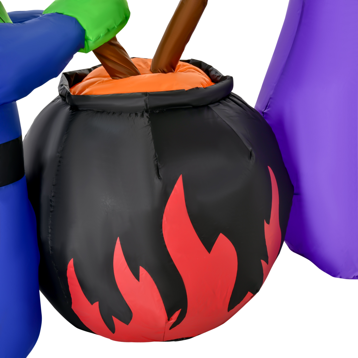 1.8m Inflatable Halloween Lawn Deco with LED Witches Around A Black Cauldron