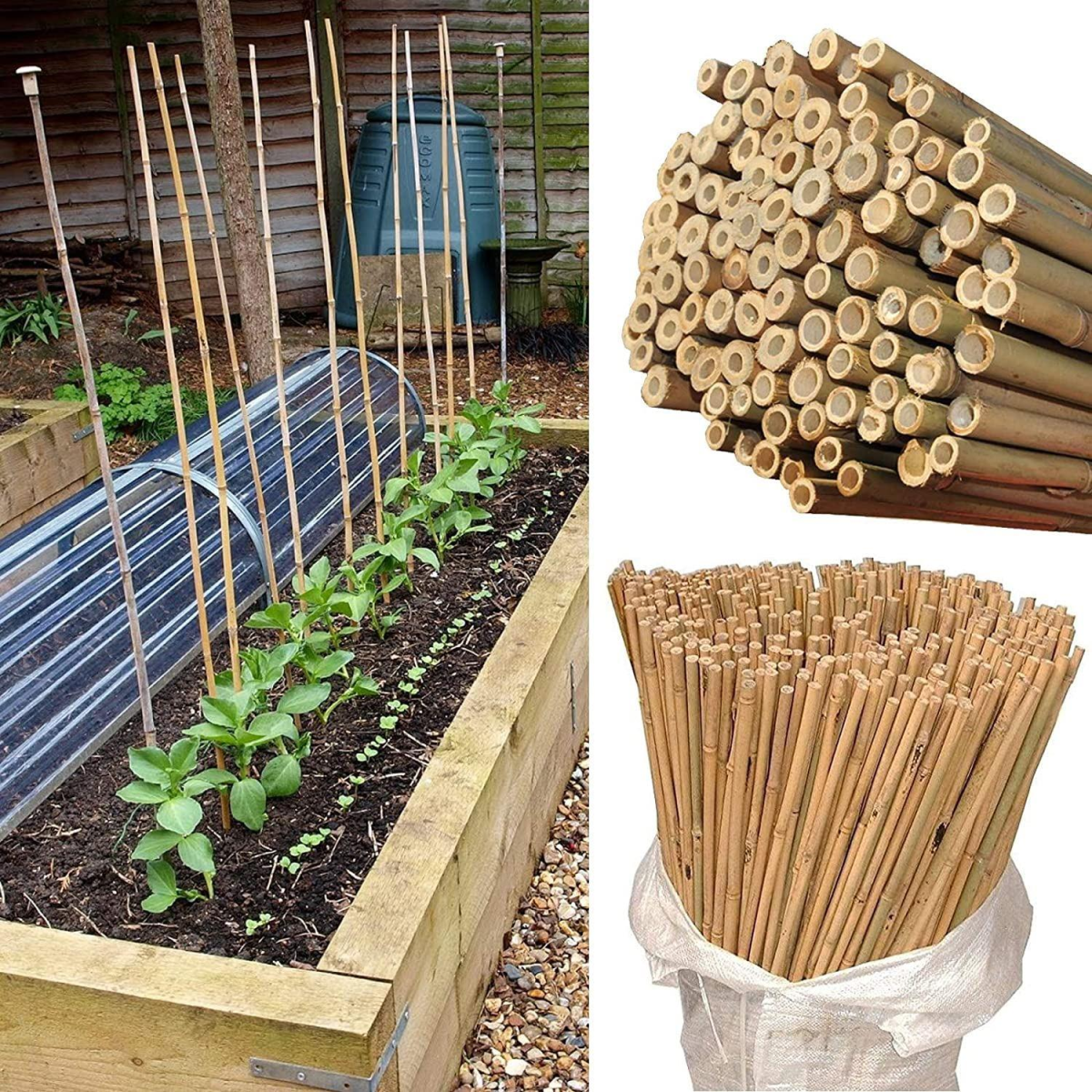 10 x 4FT Bamboo Canes Sticks 120cm