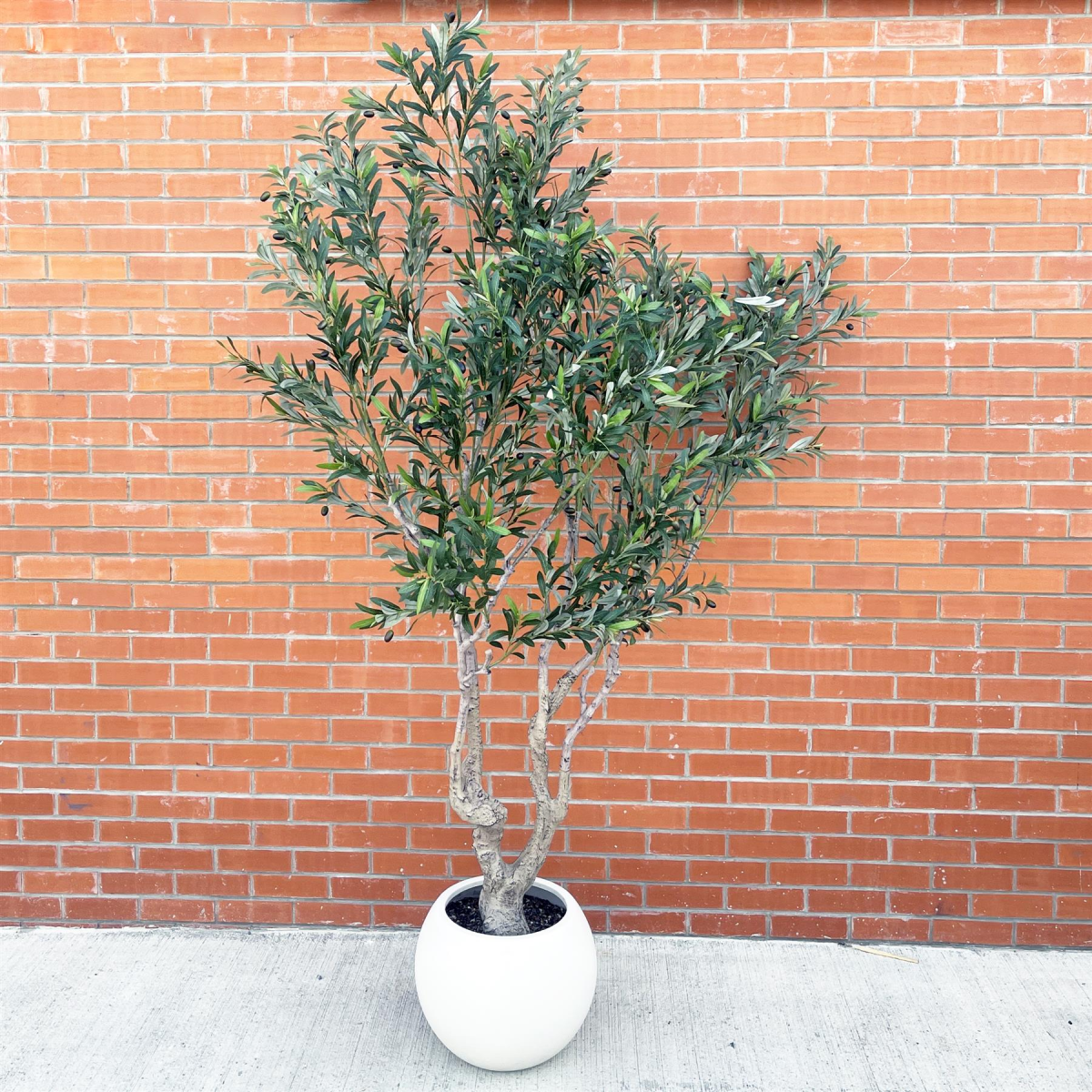 250cm XXL Artificial Olive Tree with Decorative Planter