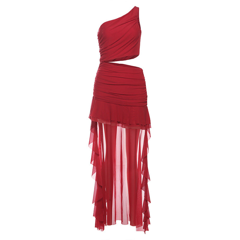 Women's Fashion Casual One-shoulder Dress