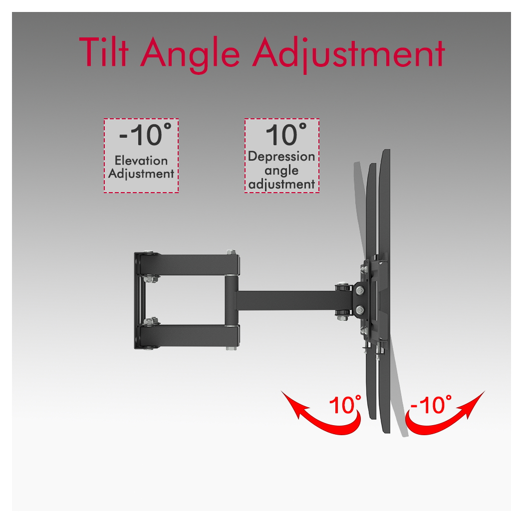 26-55 Inch Double Pendulum Large Base TV Stand TMDS-105 Bearing 40Kg/Vese400*400/Upper And Lower-10~ 10°
