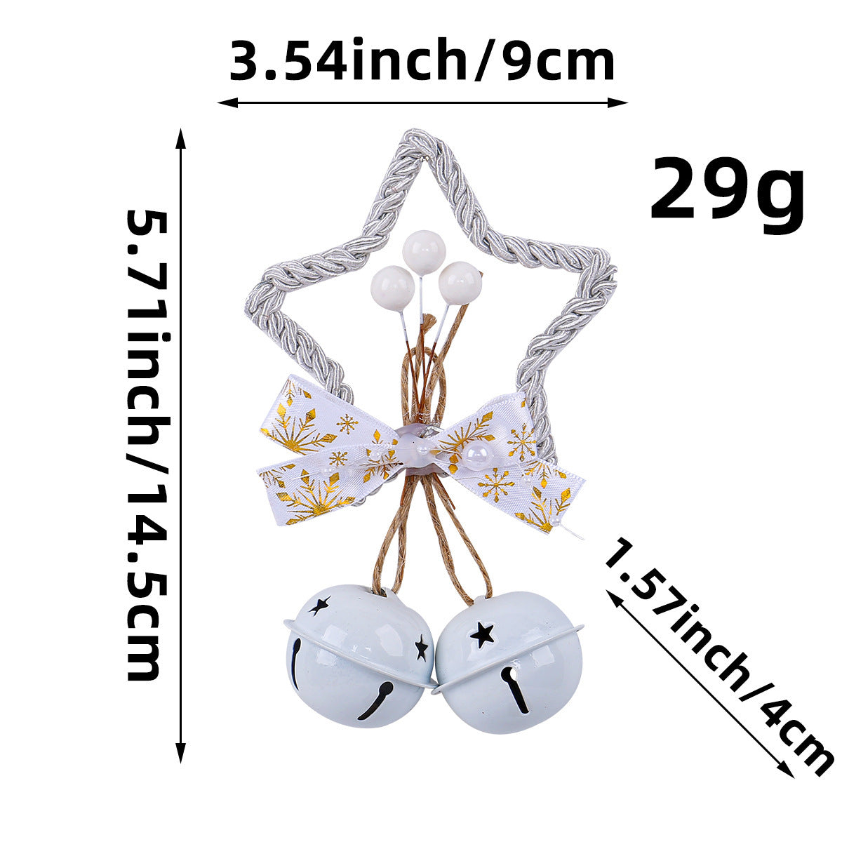Christmas Five-pointed Star Bell Accessories Pendant