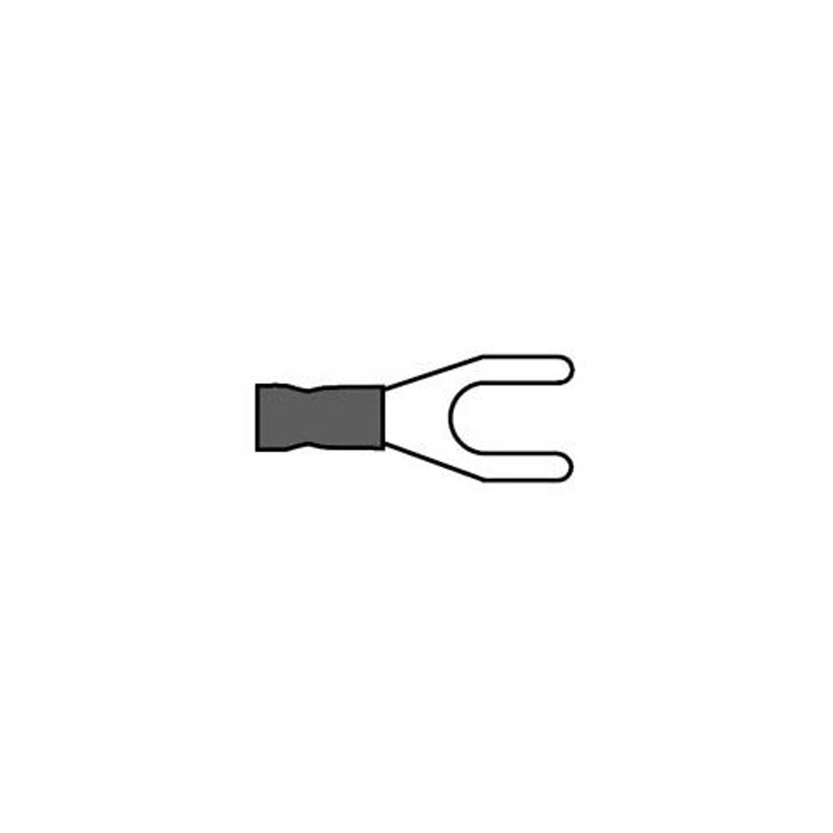 AMC Yellow Fork Terminal (6.4mm Wide / 50 Pack)