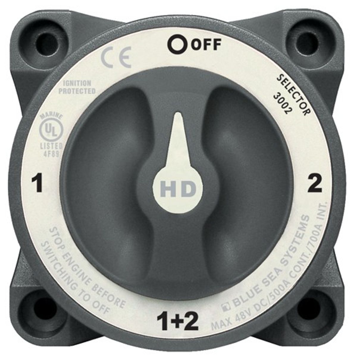 Blue Sea Heavy Duty Battery Switch (500A / 4-Way)