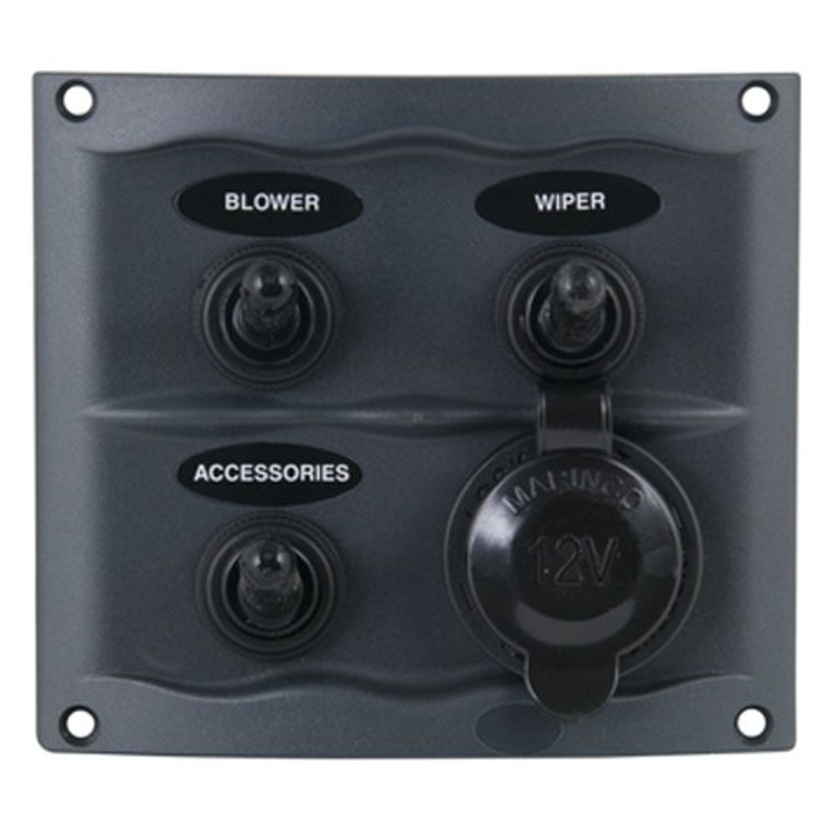 BEP 3-Way Compact Marine Waterproof Panel (Black)