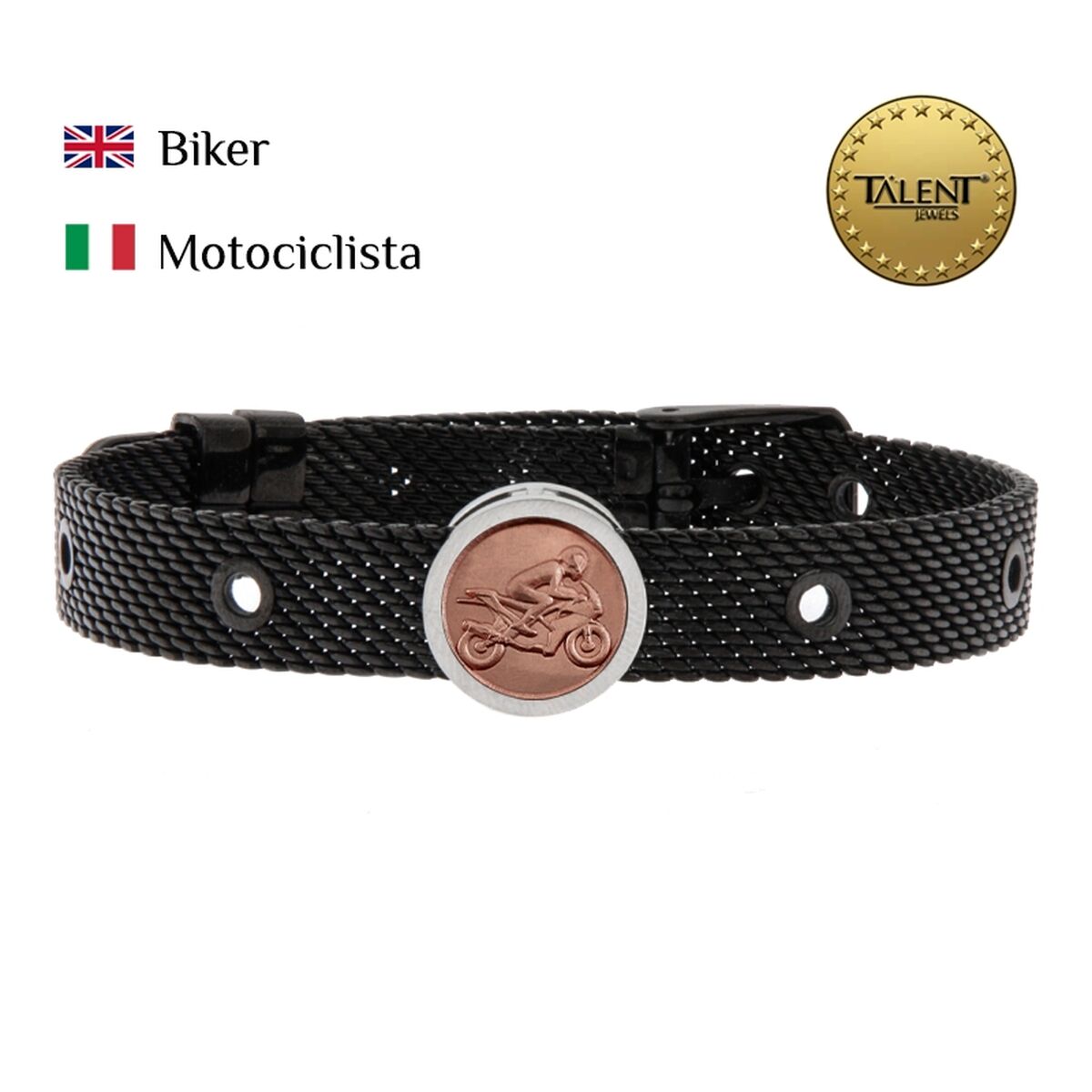Unisex Bracelet Biker Talent Jewels TJA-1-09-02-2-235 Black