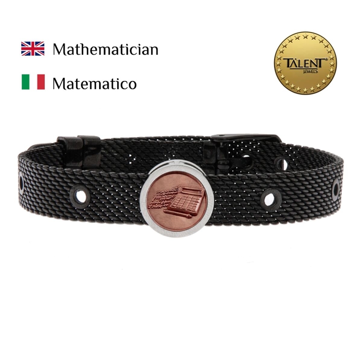 Unisex Bracelet Mathematician Talent Jewels TJA-2-02-02-2-235 Black
