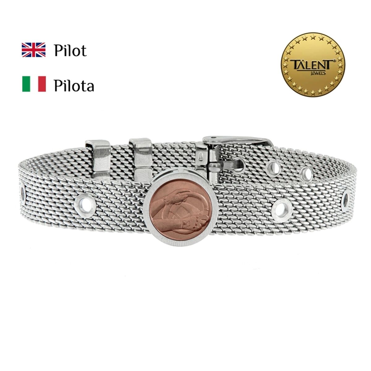Unisex Bracelet Pilot Talent Jewels TJA-1-14-02-1-235 Silver