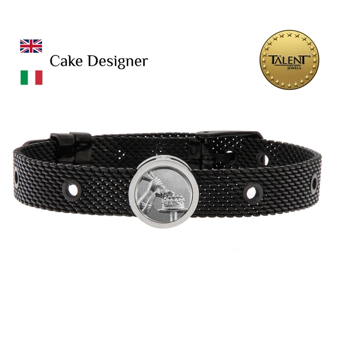 Unisex Bracelet Cake Designer Talent Jewels TJA-3-04-03-2-235 Black