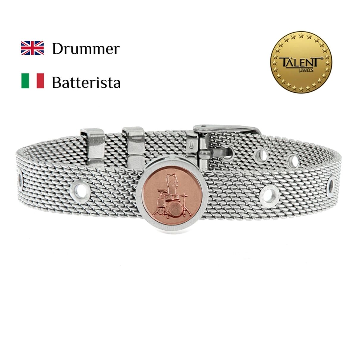 Unisex Bracelet Drummer Talent Jewels TJA-4-01-02-1-235 Silver
