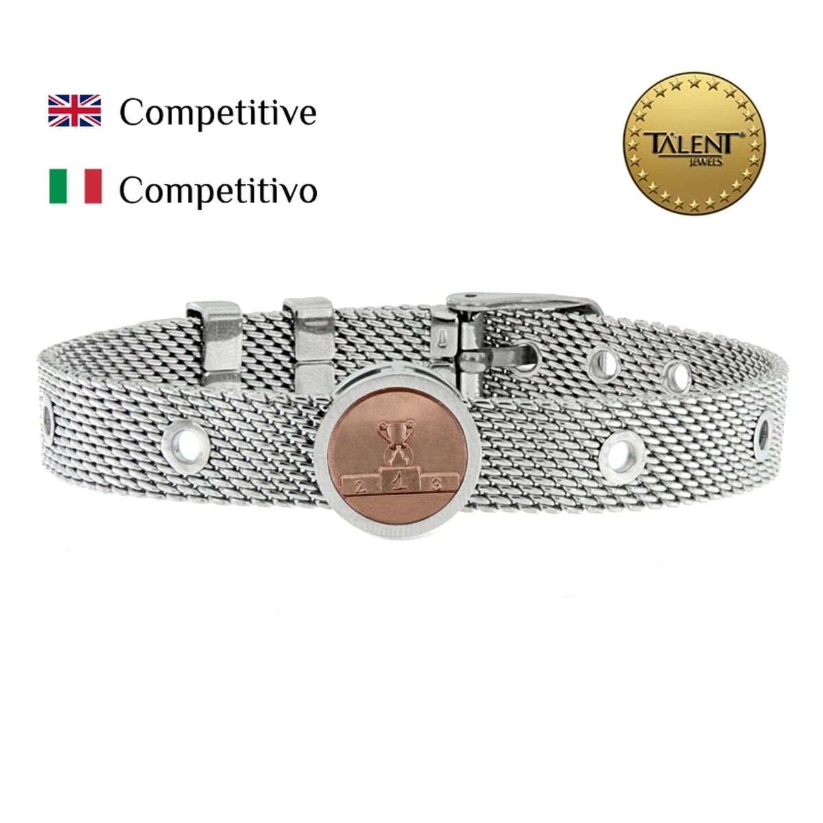 Unisex Bracelet Competitive Talent Jewels TJA-5-04-02-1-235 Silver