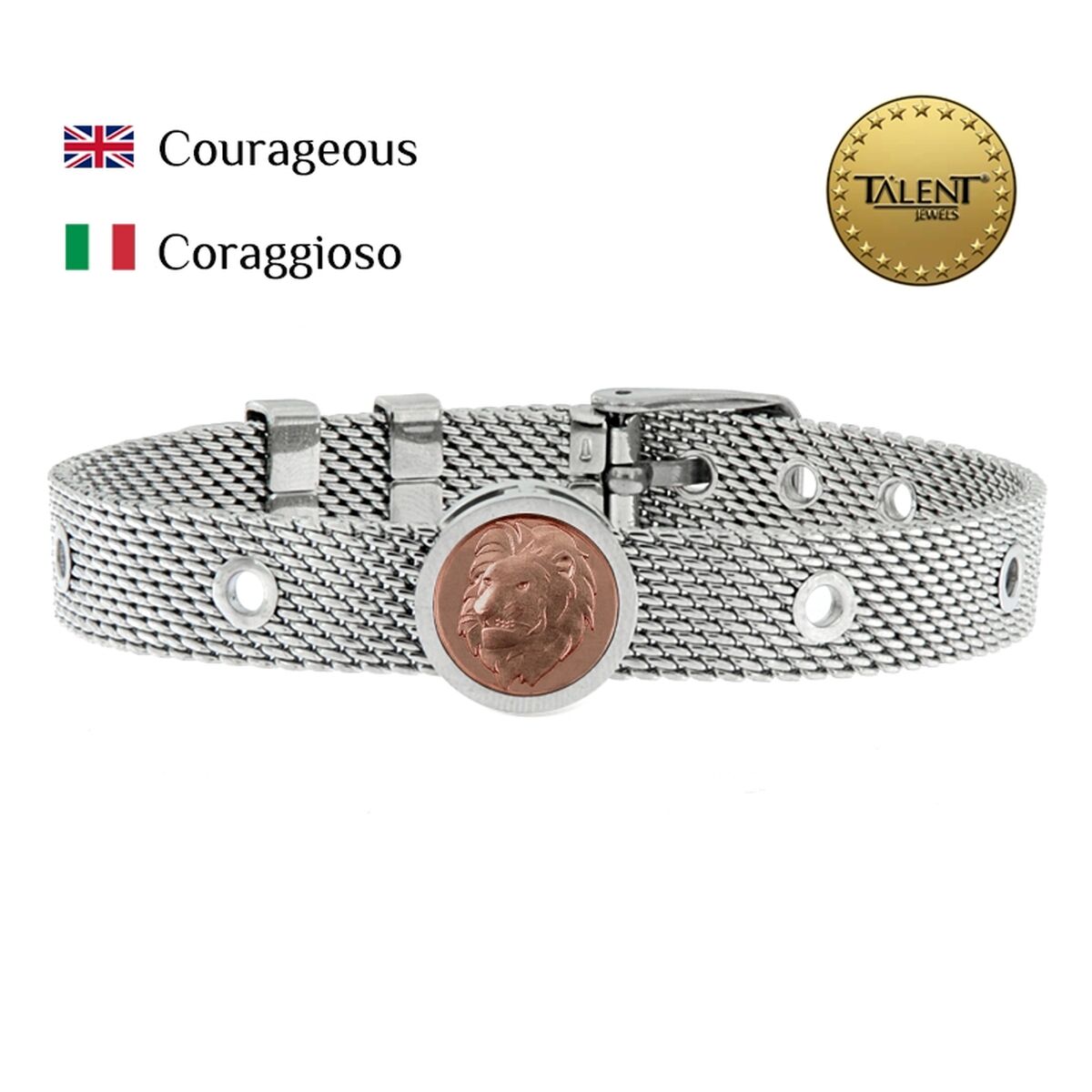 Unisex Bracelet Courageous Talent Jewels TJA-5-05-02-1-235 Silver
